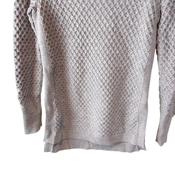 Athleta Honeycomb Tunic Sweater Beige Merino Size XS - Picture 4 of 9
